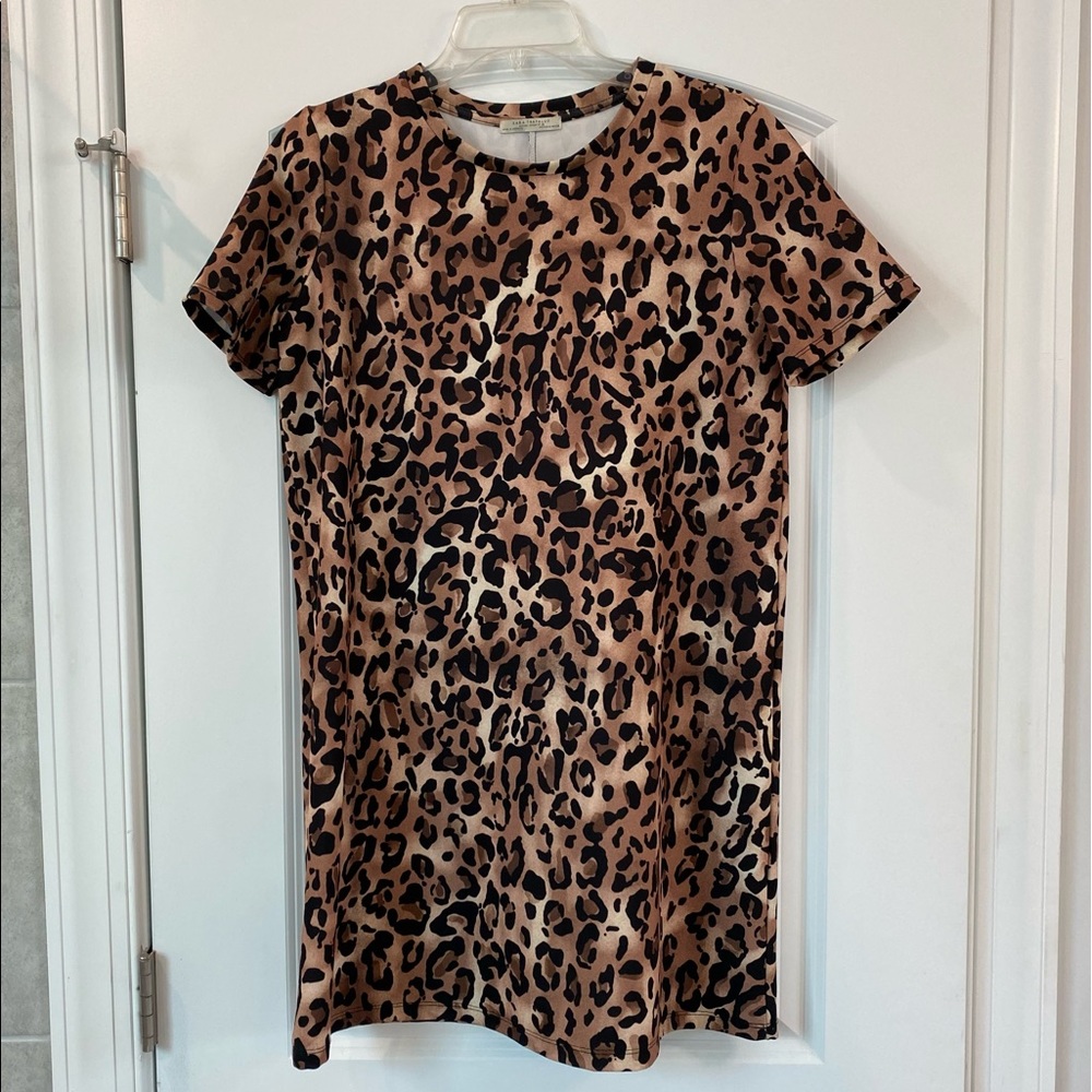 ZARA Leopard Print Shift Dress